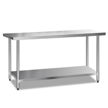 Load image into Gallery viewer, 610 x 1829mm Commercial Stainless Steel Kitchen Bench