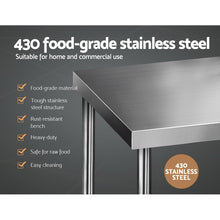 Load image into Gallery viewer, 762 x 762mm Commercial Stainless Steel Kitchen Bench