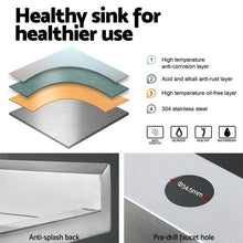 Load image into Gallery viewer, 100x60cm Commercial Stainless Steel Sink Kitchen Bench