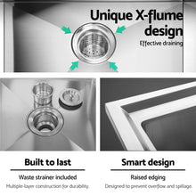 Load image into Gallery viewer, 100x60cm Commercial Stainless Steel Sink Kitchen Bench