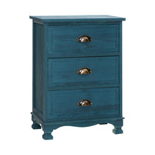 Load image into Gallery viewer, Artiss Bedside Tables Drawers Side Table Cabinet Vintage Blue Storage Nightstand