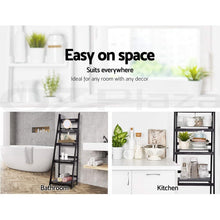 Load image into Gallery viewer, 5 Tier Wooden Ladder Stand Book Shelves - Coffee