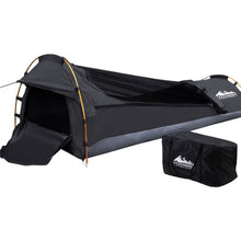 Load image into Gallery viewer, Weisshorn Single Biker Grey Ripstop Camping Swag with Mattress