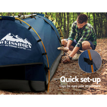 Load image into Gallery viewer, Weisshorn Double Swag Canvas Free Dark Blue Camping Swags with 7CM Mattress
