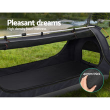 Load image into Gallery viewer, Weisshorn Double Swag Canvas Free Dark Grey Camping Swags with 7CM Mattress