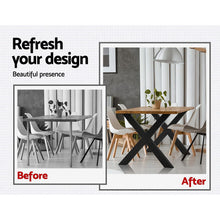 Load image into Gallery viewer, Artiss Metal Table Legs DIY X-shaped 71X60CM Set of 2