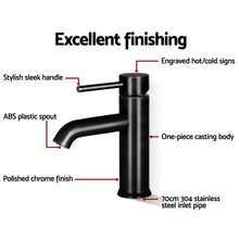 Load image into Gallery viewer, Cefito Basin Mixer Tap Faucet Black