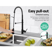 Load image into Gallery viewer, Pull Out Kitchen Tap Mixer Basin Taps Faucet Vanity Sink Swivel Brass WEL In Black