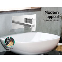 Load image into Gallery viewer, Bathroom Wall Mount Sink Brass Silver Hot Cold Mixer Tap