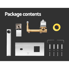 Load image into Gallery viewer, Bathroom Wall Mount Sink Brass Silver Hot Cold Mixer Tap