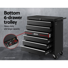 Load image into Gallery viewer, Giantz Tool Box Chest Trolley 16 Drawers Cabinet Cart Garage Toolbox Black