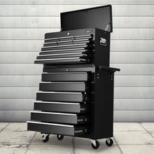 Load image into Gallery viewer, Giantz Tool Box Chest Trolley 16 Drawers Cabinet Cart Garage Toolbox Black