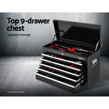 Load image into Gallery viewer, Giantz Tool Chest and Trolley Box Cabinet 16 Drawers Cart Garage Storage Black