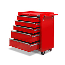 Load image into Gallery viewer, Giantz 5 Drawer Mechanic Tool Box Cabinet Storage Trolley - Red