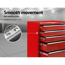Load image into Gallery viewer, Giantz 5 Drawer Mechanic Tool Box Cabinet Storage Trolley - Red