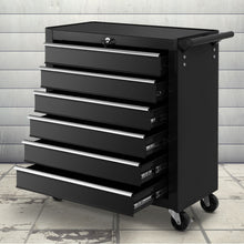 Load image into Gallery viewer, Giantz Tool Box Trolley Chest Cabinet 6 Drawers Cart Garage Toolbox Set Black