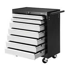 Load image into Gallery viewer, Giantz Tool Chest and Trolley Box Cabinet 7 Drawers Cart Garage Storage Black and Silver