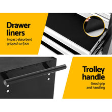 Load image into Gallery viewer, Giantz Tool Chest and Trolley Box Cabinet 7 Drawers Cart Garage Storage Black and Silver