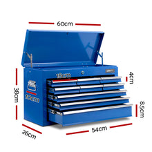 Load image into Gallery viewer, Giantz 9 Drawer Mechanic Tool Box Cabinet Storage - Blue