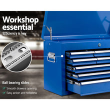 Load image into Gallery viewer, Giantz 9 Drawer Mechanic Tool Box Cabinet Storage - Blue