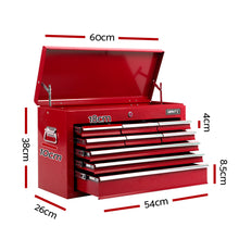 Load image into Gallery viewer, Giantz 9 Drawer Mechanic Tool Box Cabinet Storage - Red