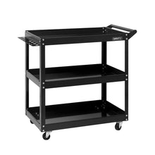 Load image into Gallery viewer, Giantz Tool Cart 3 Tier Parts Steel Trolley Mechanic Storage Organizer Black