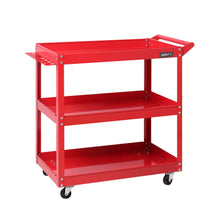 Load image into Gallery viewer, Giantz Tool Cart 3 Tier Parts Steel Trolley Mechanic Storage Organizer Red