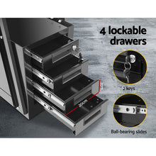 Load image into Gallery viewer, Giantz 4 Drawer Welding Trolley - Black
