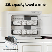 Load image into Gallery viewer, Devanti 23L Towel Warmer UV Sterilizer Heater Cabinet Beauty SPA Salon White