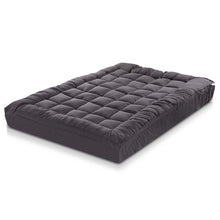 Load image into Gallery viewer, Giselle King Single Mattress Topper Pillowtop 1000GSM Charcoal Microfibre Bamboo Fibre Filling Protector