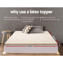 Load image into Gallery viewer, Giselle Bedding Pure Natural Latex Mattress Topper 7 Zone 5cm Queen