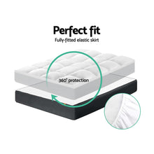 Load image into Gallery viewer, Giselle King Mattress Topper Pillowtop 1000GSM Microfibre Filling Protector