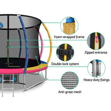 Load image into Gallery viewer, Everfit 10FT Trampoline Round Trampolines With Basketball Hoop Kids Present Gift Enclosure Safety Net Pad Outdoor Multi-coloured