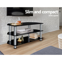 Load image into Gallery viewer, 100cm Smooth Design Temptered Glass 3 Tiers TV Stand Entertainment Unit