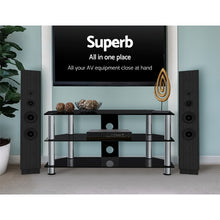 Load image into Gallery viewer, 100cm Smooth Design Temptered Glass 3 Tiers TV Stand Entertainment Unit