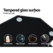 Load image into Gallery viewer, 100cm Smooth Design Temptered Glass 3 Tiers TV Stand Entertainment Unit