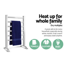 Load image into Gallery viewer, Devanti Electric Heated Towel Rail Rack Rails Freestanding 6 Bars
