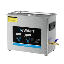 Load image into Gallery viewer, Devanti 6.5L Ultrasonic Cleaner Heater Cleaning Machine Timer Industrial 180W
