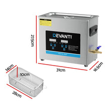 Load image into Gallery viewer, Devanti 6.5L Ultrasonic Cleaner Heater Cleaning Machine Timer Industrial 180W