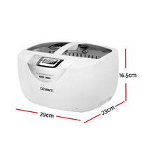 Load image into Gallery viewer, Devanti 2500ml Ultrasonic Cleaner Heater Jewellery Glasses Cleaning Machine 70W