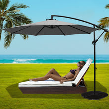 Load image into Gallery viewer, Instahut 3M Umbrella with 48x48cm Base Outdoor Umbrellas Cantilever Sun Beach Garden Patio Grey