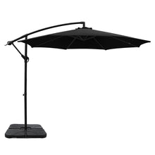Load image into Gallery viewer, Instahut 3M Umbrella with 50x50cm Base Outdoor Umbrellas Cantilever Sun Stand UV Garden Black