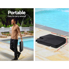 Load image into Gallery viewer, Instahut 3M Umbrella with 50x50cm Base Outdoor Umbrellas Cantilever Sun Stand UV Garden Charcoal