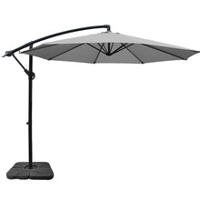 Load image into Gallery viewer, Instahut 3M Umbrella with 50x50cm Base Outdoor Umbrellas Cantilever Sun Stand UV Garden Grey