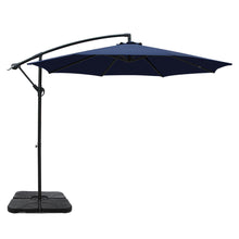 Load image into Gallery viewer, Instahut 3M Umbrella with 50x50cm Base Outdoor Umbrellas Cantilever Sun Stand UV Garden Navy