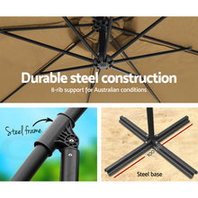 Load image into Gallery viewer, Instahut 3M Cantilevered Outdoor Umbrella - Beige