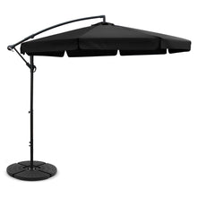 Load image into Gallery viewer, Instahut 3M Umbrella with 48x48cm Base Outdoor Umbrellas Cantilever Sun Beach UV Black