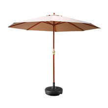 Load image into Gallery viewer, Instahut Outdoor Umbrella Pole Umbrellas 3M with Base Garden Stand Deck Beige