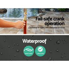 Load image into Gallery viewer, Instahut Outdoor Umbrella Pole Umbrellas 3M W/ Base Garden Stand Deck Charcoal
