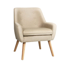 Load image into Gallery viewer, Artiss Fabric Dining Armchair - Beige